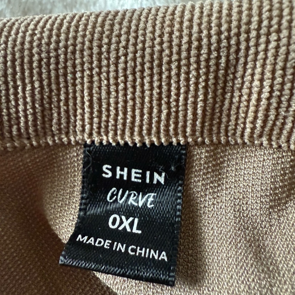 SHEIN Tan Ribbed Jacket - Picture 3 of 4